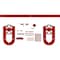 Ekena Millwork Premium Wagon Wheel Horseshoe Barn Door Hardware Set w/ 4' Track for 1 3/4" Doors, Regal Red GB600144H2WRR - alternate 4